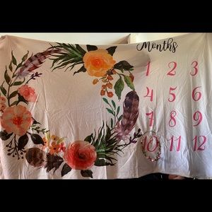 Newborn months calendar with headband